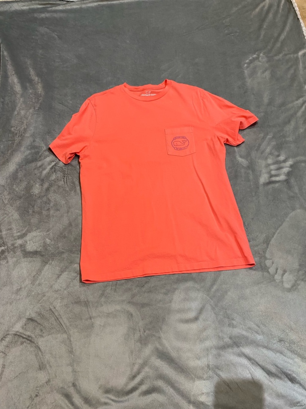 Vineyard Vines Coral Short-Sleeve Pocket Tee